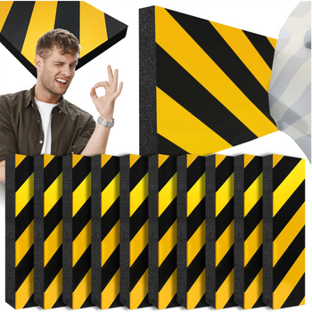 PROTECTIVE BUMP for garage wall, parking lot protector mat, 50x10x1.5cm - set of 10