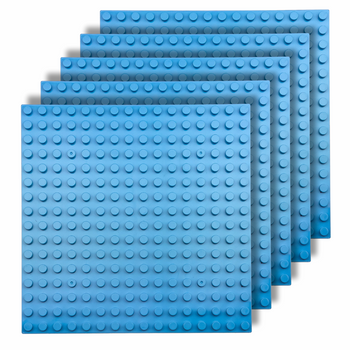 CONSTRUCTION PLATES for LEGO Duplo blocks 16x16 creative SET of 5 pieces blue