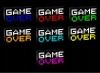 GAME OVER RETRO lamp - large LED lamp changes colours and lights up to the beat