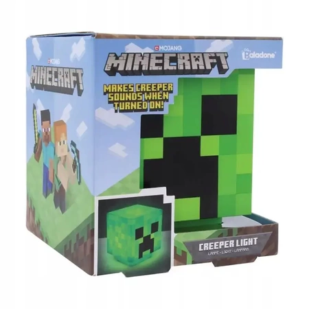 MINECRAFT CREEPER 3D LED lampa se zvukem