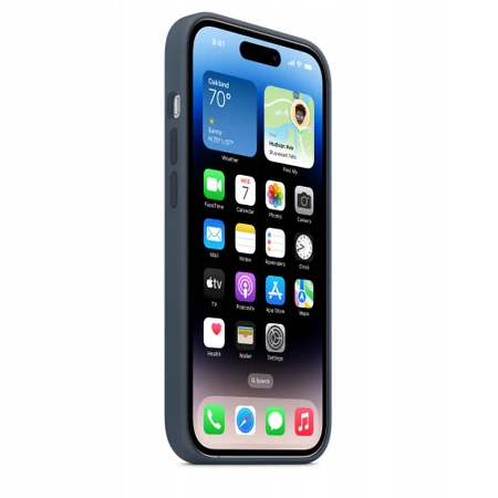 Originální silikonové pouzdro APPLE iPhone 14 Pro Max - Navy Blue (Storm Blue) - MPTQ3ZM/A - Nové, otevřené balení
