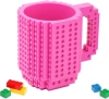Creative LEGO Brick Mug with Starter Kit - Dark Pink