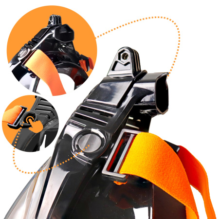 Maska na potápění plavání šnorchlování celotvářová neparující Pro L/XL