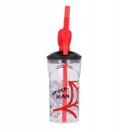 SPIDERMAN 3D bottle - bidon cup with straw for children MARVEL