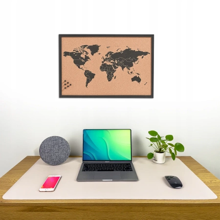 Protective desk mat for keyboard and mouse table 90x45 cm - grey