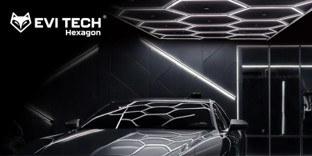 Lampa LED HEXAGON Stropní Panel osvětlení Dílna Garáž Dům 484x245 cm