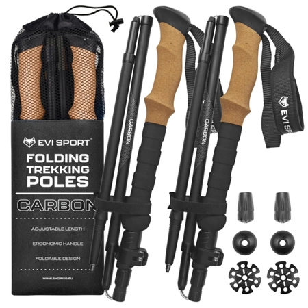 TREKKING POLES for Walking NORDIC WALKING Carbon Fiber