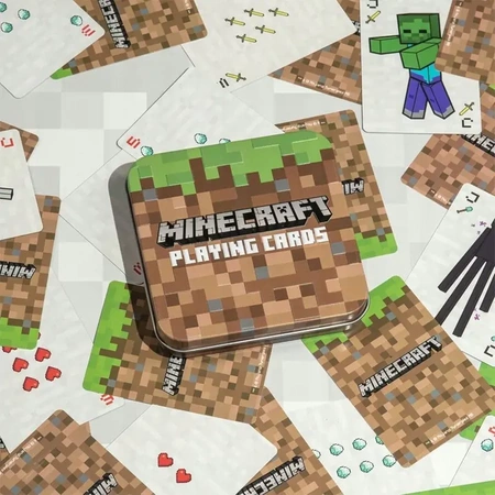 MINECRAFT playing cards + metal box