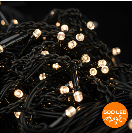 OUTDOOR CHRISTMAS LIGHTS 500 LED CHRISTMAS LIGHTS FOR CHRISTMAS TREE 35m XXL - WARM