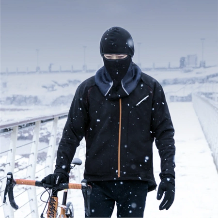 Kominiarka termoaktywna ocieplana narciarska balaclava uniwersalna zimowa CZARNA