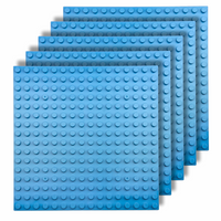 CONSTRUCTION PLATES for LEGO Duplo blocks 16x16 creative SET of 5 pieces blue