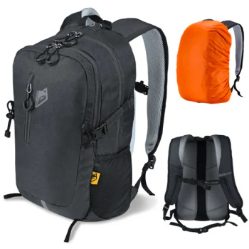 TOURIST TREKKING MOUNTAIN BACKPACK 25L MEN'S WOMEN'S STRONG FOR MOUNTAINS BLACK