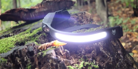 LATARKA CZOŁOWA LED Akumulator CZOŁÓWKA Mocna Wodoodporna Lampa GESTY USB-C