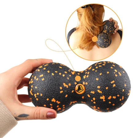 DOUBLE ROLLER MASSAGE BALL DUOBALL Rehabilitation Ball 8cm + EBOOK