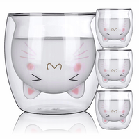 Thermal glasses with double wall for coffee and tea CAT 4 x 250ml SET