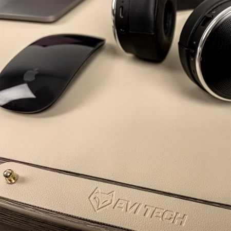 Mata ochronna na biurko pod klawiaturę i myszkę na stół 90x45 cm - brązowa i beżowa