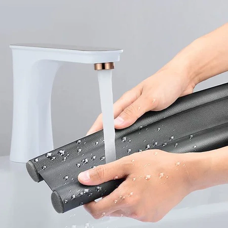 USZCZELKA POD DRZWI OKNA PIANKOWA podwójna akustyczna szara - zestaw 4 szt