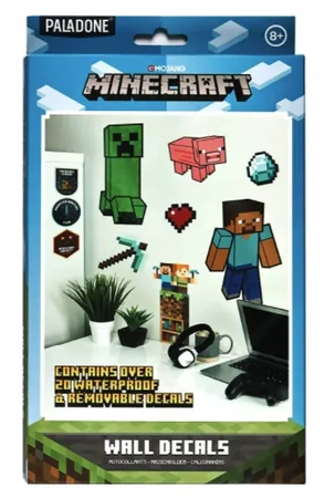 Naklejki MINECRAFT 19 szt na ścianę - rozmiar XXL