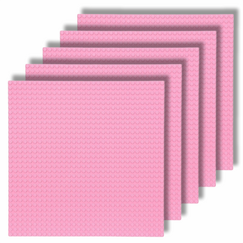 CONSTRUCTION PLATES for LEGO bricks 32x32 XL creative SET of 5 pieces pink