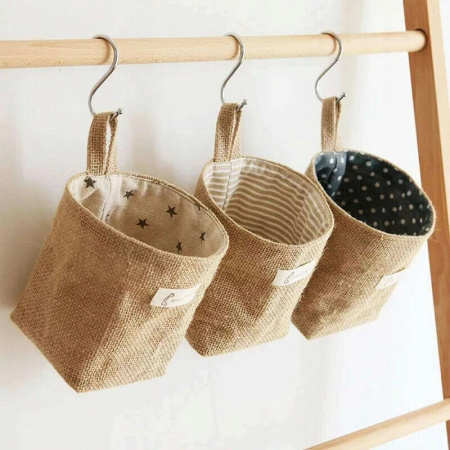 BOHO kitchen containers linen organizers set of 3 pieces