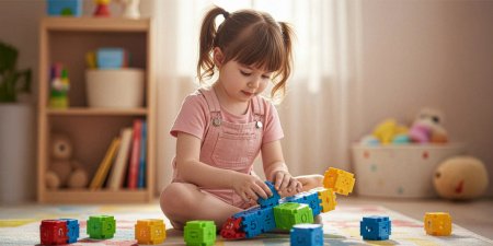 KLOCKI KONSTRUKCYJNE WAFLE EDUKACYJNE BUDOWLANE PUZZLE ZESTAW KLOCKÓW - 300