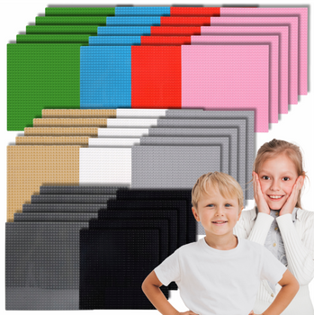 STAVEBNÍ DESKY na LEGO kostky 32x32 XL kreativní BAREVNÁ SADA 45 kusů