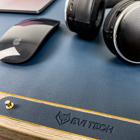 Ochranná podložka na stůl pro klávesnici a myš 90x45 cm - tmavě modrá a žlutá