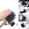 Anti-bacterial silicone toilet brush