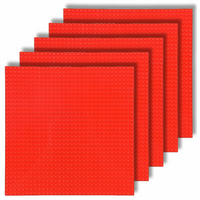 CONSTRUCTION PLATES for LEGO bricks 32x32 XL creative SET of 5 pieces Red