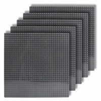 CONSTRUCTION PLATES for LEGO bricks 32x32 XL creative SET of 5 pieces dark grey