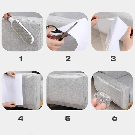 2x protective foil sticker for furniture, cat scratching post - 43.5 x 30.5 cm (XL)