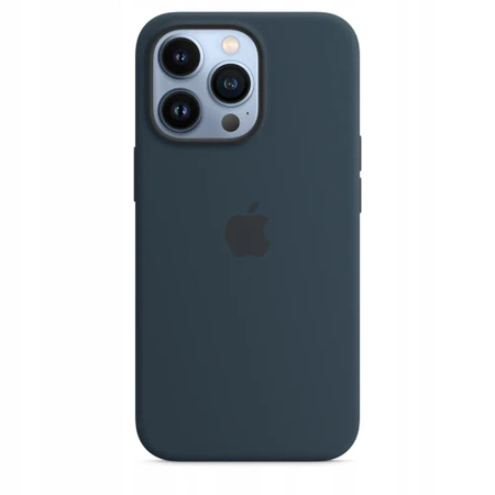 Originální silikonové pouzdro APPLE iPhone 13 Pro Max - Navy Blue (Abyss Blue) - MM2T3ZM/A - Nové, otevřené balení