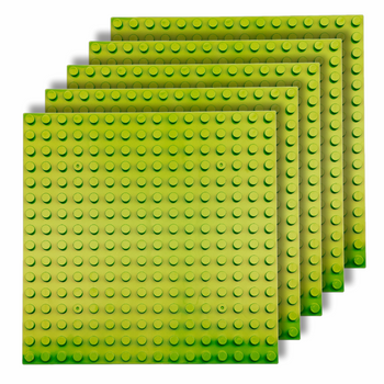 STAVEBNÍ DESKY na LEGO Duplo kostky 16x16 kreativní SADA 5 kusů světle zelená