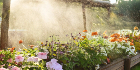 GARDEN SPRINKLER WATER CURTAIN MIST IRRIGATION SYSTEM 10M BRASS NOZZLES