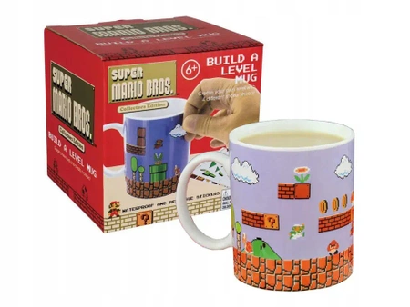 Kubek SUPER MARIO Bros Zrób To Sam (Build A Level) z naklejkami