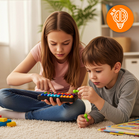 LOGICKÁ HRA HLAVOLAM IQ PUZZLE SKLÁDAČKA 6+ DESKOVÁ CESTOVNÍ 120 ÚKOLŮ