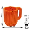 Creative LEGO Brick Mug with Starter Kit - Orange