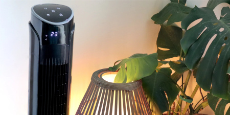 Sloupový ventilátor EVI BreezeTower32" Stojací podlahový ventilátor IONIZACE