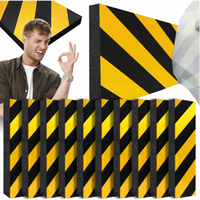 PROTECTIVE BUMP for garage wall, parking lot protector mat, 50x10x1.5cm - set of 10