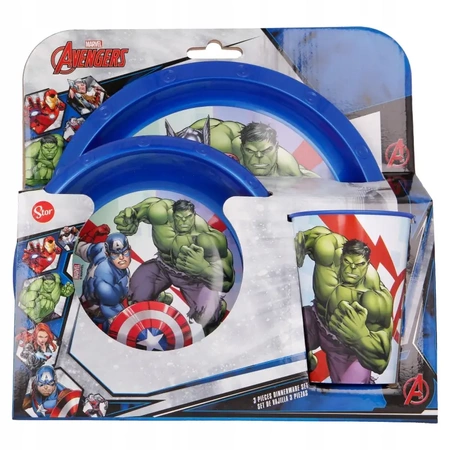 AVENGERS MARVEL microwaveable breakfastware set - plate, bowl, cup