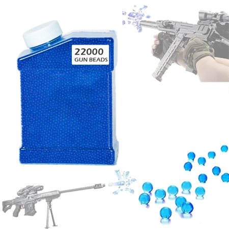 Kulki żelowe naboje do Pistoletu i Karabinu 7-8mm - niebieskie 22000 sztuk