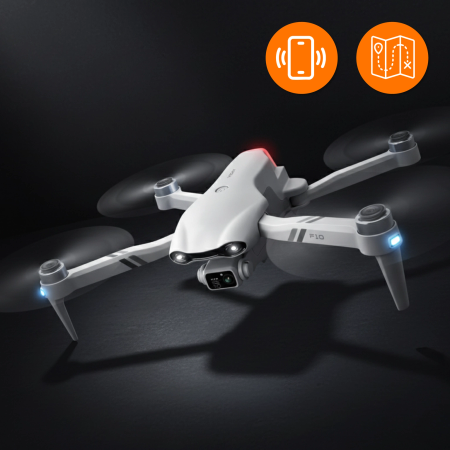 DRON FlyPro10 2 kamery silniki BEZSZCZOTKOWE zawis WIFI 3x20min 2KM ZABAWKA