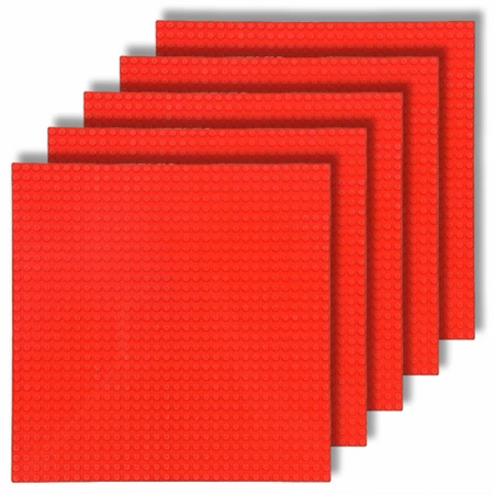 CONSTRUCTION PLATES for LEGO bricks 32x32 XL creative SET of 5 pieces Red