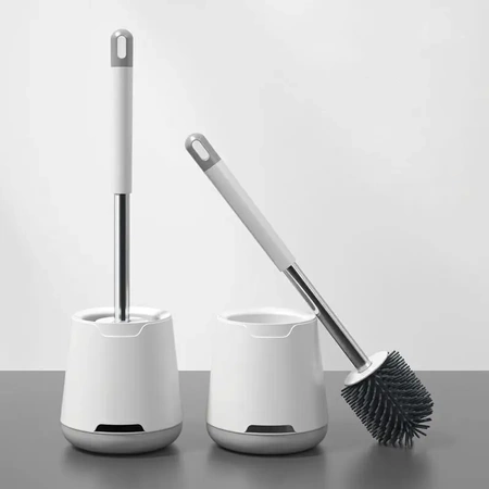 Anti-bacterial silicone toilet brush