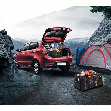 Organizer samochodowy do bagażnika, wzmocniona, sztywna torba, kufer XXL