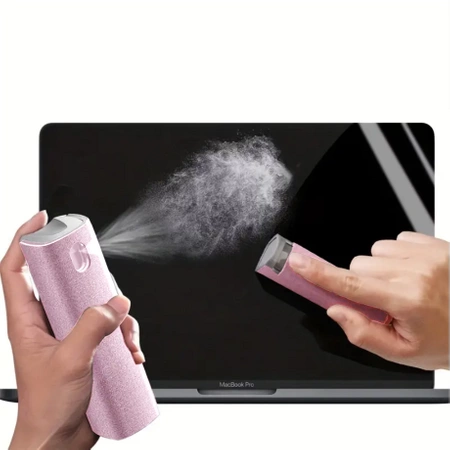 Čisticí sada pro telefon, přenosný čistič obrazovky, 2v1 sada, růžová barva