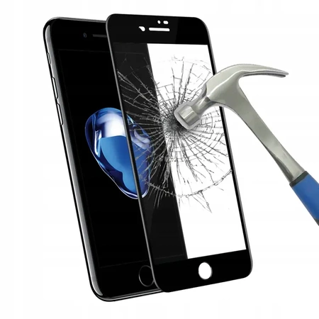 Szkło ochronne na telefon do iPhone 7 / 8 / SE 2020 / SE 2022 na cały ekran - czarne