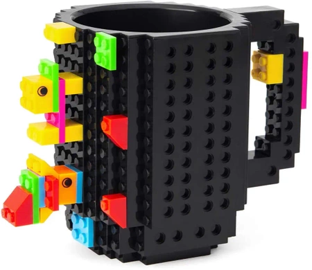 Kreativní hrnek s LEGO cihlami a startovacím sady - Černá