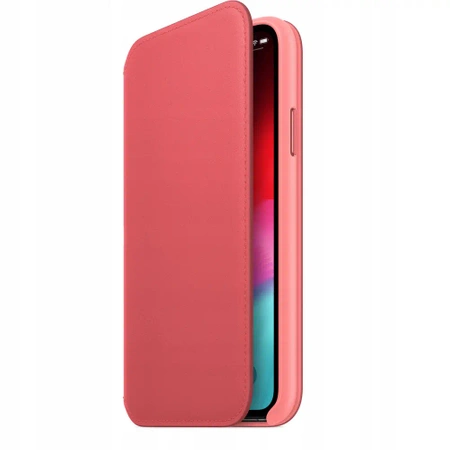 Genuine APPLE iPhone X XS Leather FOLIO Case - Pink (Peony Pink) - MRX12FE/A