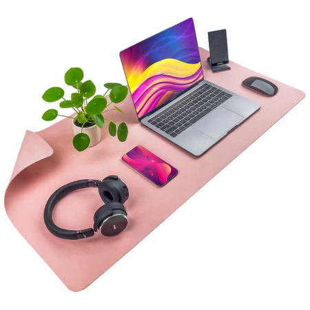 Mata ochronna na biurko pod klawiaturę i myszkę na stół 90x45 cm - pudrowy różowy